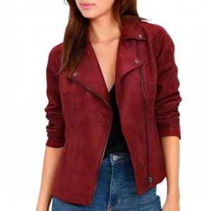 Arrow S05 (Thea Queen) Willa Holland Red Leather Jacket